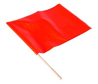 Signal flag, red. 40x40. L:60cm