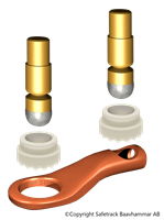 Cable lug 25mm²/max ø8mm Kit