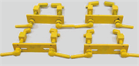 Guide shoes to weld trimmer U-L-RK type R, grooved rail