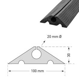 Kabelskydd PVC, 9m Ø20mm