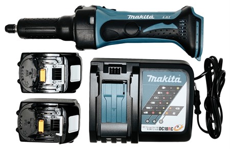 Makita DGD800 18V. Rak slip. Inkl. 2 bat. 220V laddare