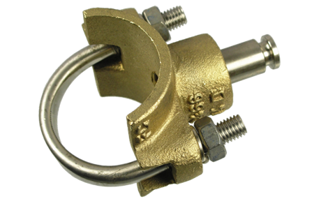 Holder for contact wire on GRP 55 with bolt