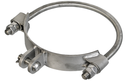 Sleeve with bow for pole 168 mm (stainless steel)