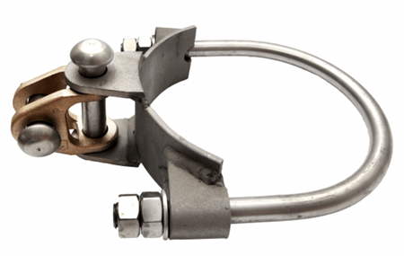 Sleeve with bow for pole 168 mm with clevis L37 (stainless steel)
