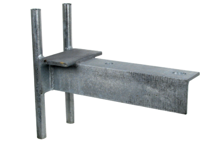 Disconnector support for round pole (fastening by punch lock)