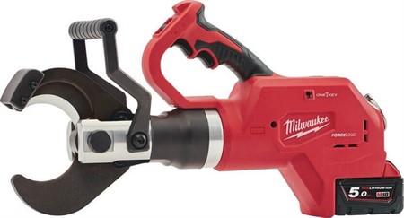 Milwaukee M18 HCC75 hydraulisk kabelsax inkl. 2x5Ah Al/Cu Ø75mm